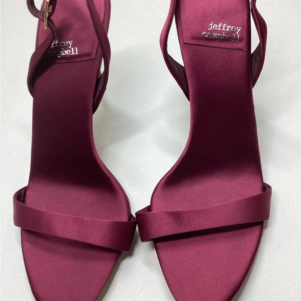 JEFFREY CAMPBELL Go-getter Sandal In Fuchsia Satin Size 9 - Picture 7 of 13